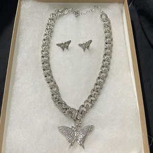 Butterfly Necklace with matching earrings 🦋